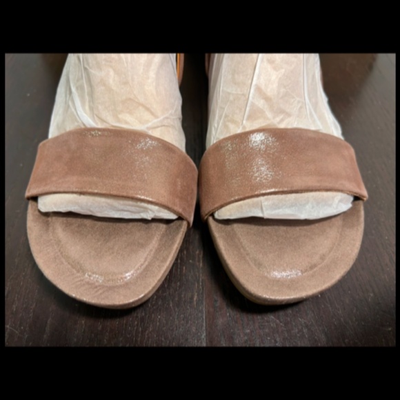 Sofft Vaya Leather Dress Sandals/Shoes Metallic Taupe Size 6.5 - Picture 5 of 16